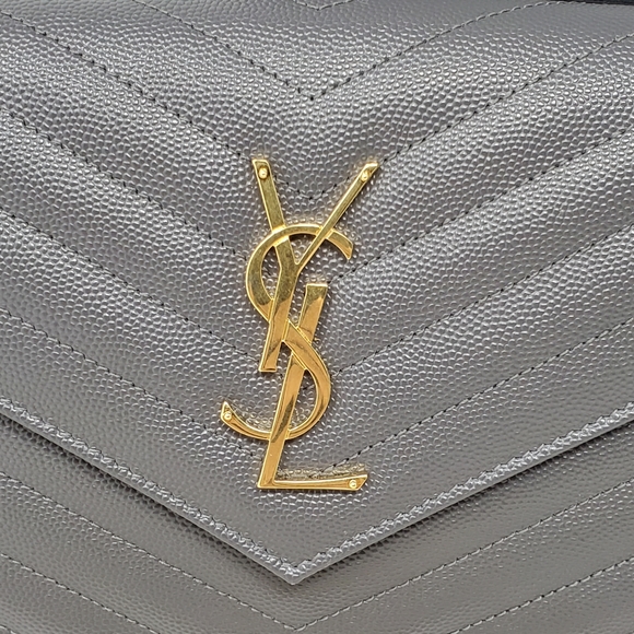 Auth YSL Woc Gray Envelope Rare Color Brand New - Picture 8 of 14